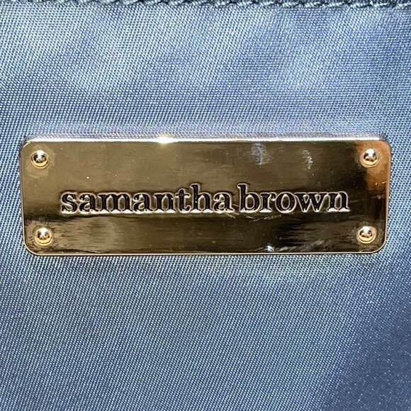 Samantha Brown Unisex Navy Nylon With RFID Protected Pocket Travel Backpack Sz L - Picture 7 of 15